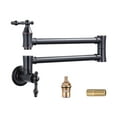 thumbnail image 1 of WOWOW Brass Wall Mounted Pot Filler Faucet with Double Joint Swing Arms, Commercial Kitchen Pot Faucet in Oil Rubbed Bronze, 1 of 5