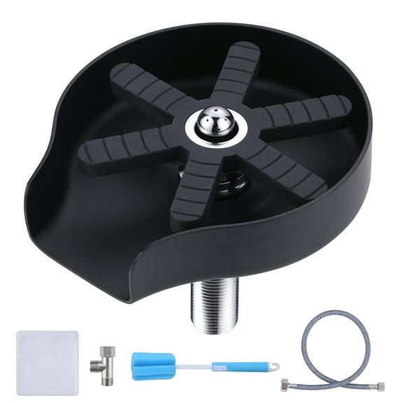 WOWOW Glass Rinser for Kitchen Sink,Upgrade 360Rotating Jet Cup Washer for Sink