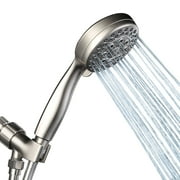 WOWOW Multi Function Shower Head Brushed Nickel High-Pressure Shower Head with Hose