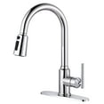 thumbnail image 1 of Wowow Single Handle Kitchen Sink Faucet Chrome Kitchen Faucet with Pull Down Sprayer, 1 Piece, 1 of 9