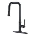 thumbnail image 1 of Wowow 17inch Single Handle Pull Down Sprayer Kitchen Faucet in Oil Rubbed Bronze with Deck Plate, 1 of 6