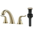 thumbnail image 1 of WOWOW Widespread Bathroom Faucet Brushed Gold Bathroom Sink Faucet 3 Hole Vanity Faucet, 1 of 4