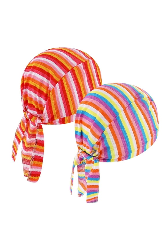 2 Pcs Do Rags Skull Cap For Women Helmet Liner Bandana Beanie Sweat Motorcycle Head Wrap Cycling Sports Accessories