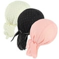 thumbnail image 1 of WOWSTYLE 3 Pcs Do Rags Women Skull Cap Fashion Print Helmet Liner Bandana Beanie Sweat Motorcycle Cycling Sports Accessories, 1 of 7
