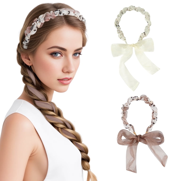 Wowstyle Braided Ribbon Headbands for Women Fashion Streamer  display picture 3