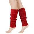 thumbnail image 1 of WOWSTYLE Winter Red Leg Warmers for Women 80s Ribbed Leg Warmer for Neon Party Knitted Fall Winter Sports Socks, 1 of 7
