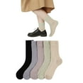 thumbnail image 1 of WOWSTYLE Womens Sheer Socks Casual Ankle Socks Breathable Cool Knit Cotton Crew Frilly Thin Sock 5 Pack, 1 of 9