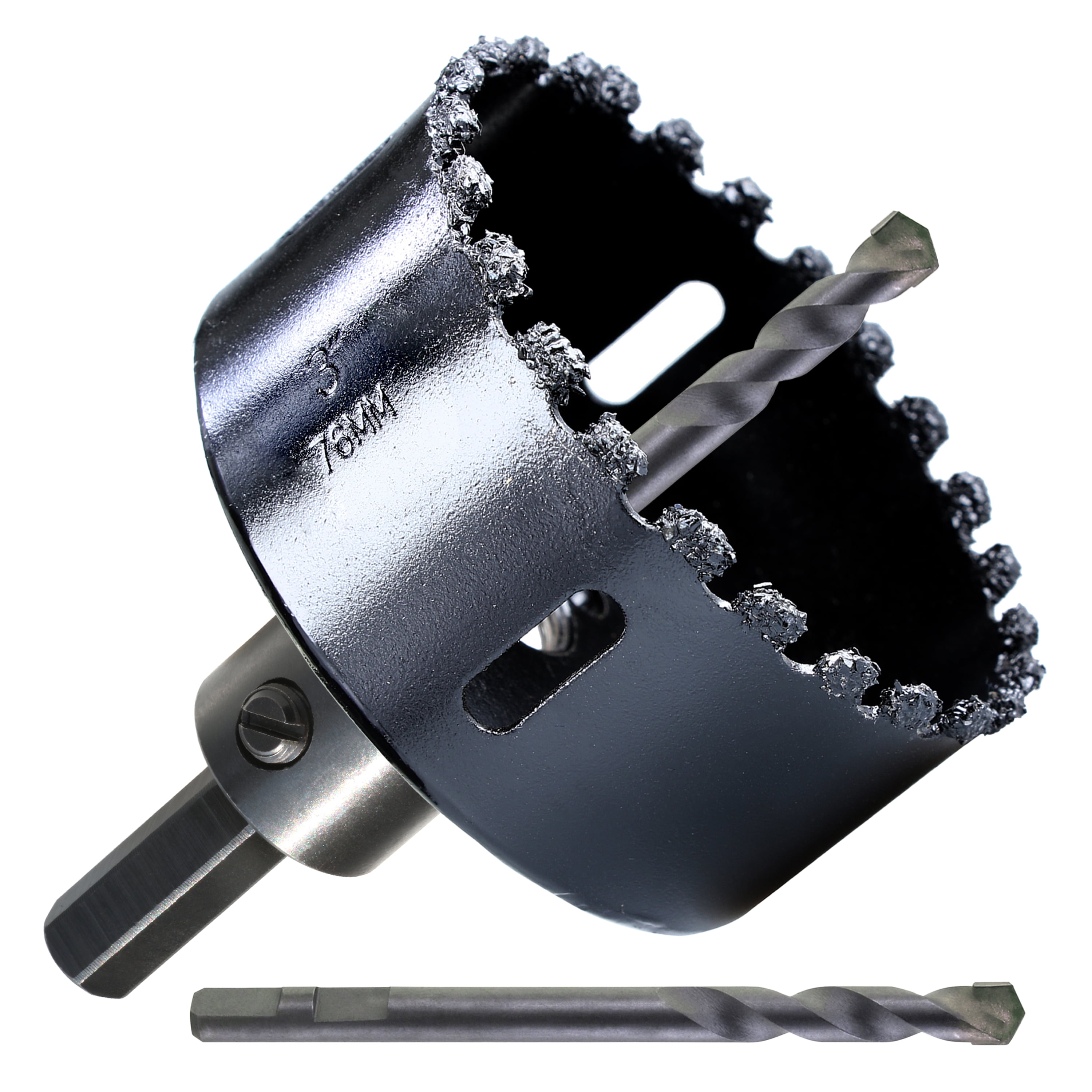 8PCS Grit Tipped Hole Saw Kit Concrete Drill Tool Tungsten Carbide For