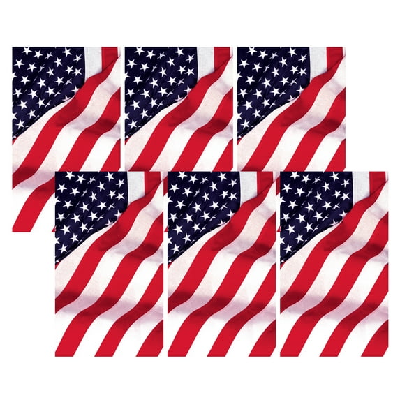 WOWindow Posters House Full of USA FlagsPatriotic Old Glory American Flag USA Window Decoration Six 34.5"x60" Backlit Poster