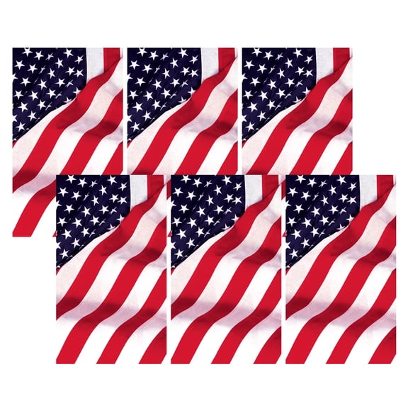 WOWindow Posters House Full of USA FlagsPatriotic Old Glory American Flag USA Window Decoration Six 34.5"x60" Backlit Poster