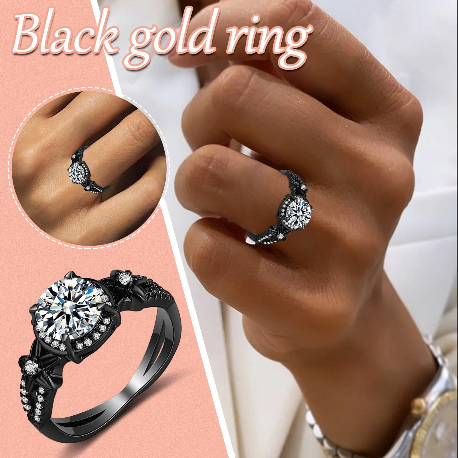 WOXINDA 5-10 Red Gift Finger Zircon Wedding Alloy Ring Size Rings Women  Jewelry Rings