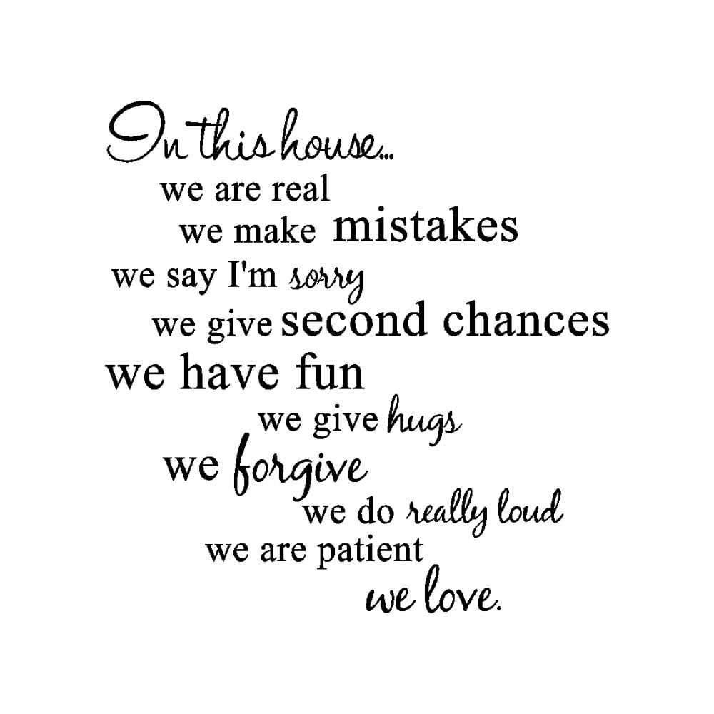 WOXINDA Door Decals In This House Removable Art Vinyl Mural Home Room