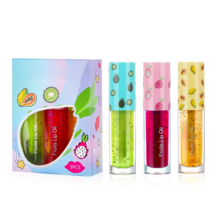 WOXINDA Lip Gloss Flavoring Oil Get Sucke Lip Filler Lip Liner 3pcs Fruit  Series Lip Oil Glass Lip Moisturizing Transparent Lip Gloss Exfoliating Lip  Balm Lightenings Lip Lines 5ml*3 
