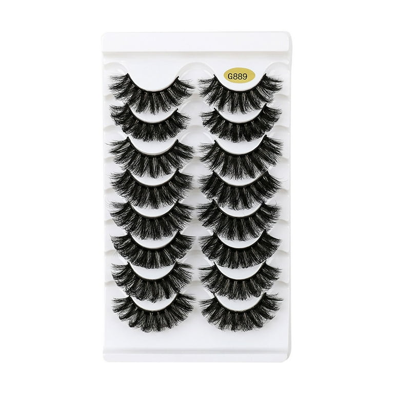 WOXINDA Long Lashes 30mm High Volume Lashes 25mm False Eyelashes Fluffys 8D Lashes Cat Eye Wispy Lashes 8 Pairs Pack Dramatic Long Thick Volume Eye