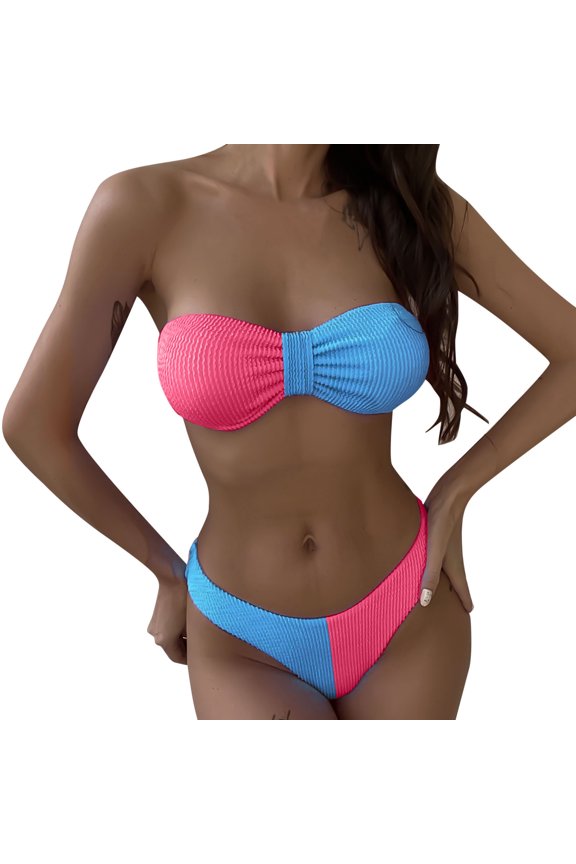 Women Flat-chested Bikini Set Push-Up Brazilian Swimwear Beachwear Swimsuit Leopard Print Swimsuits for Women Two Piece