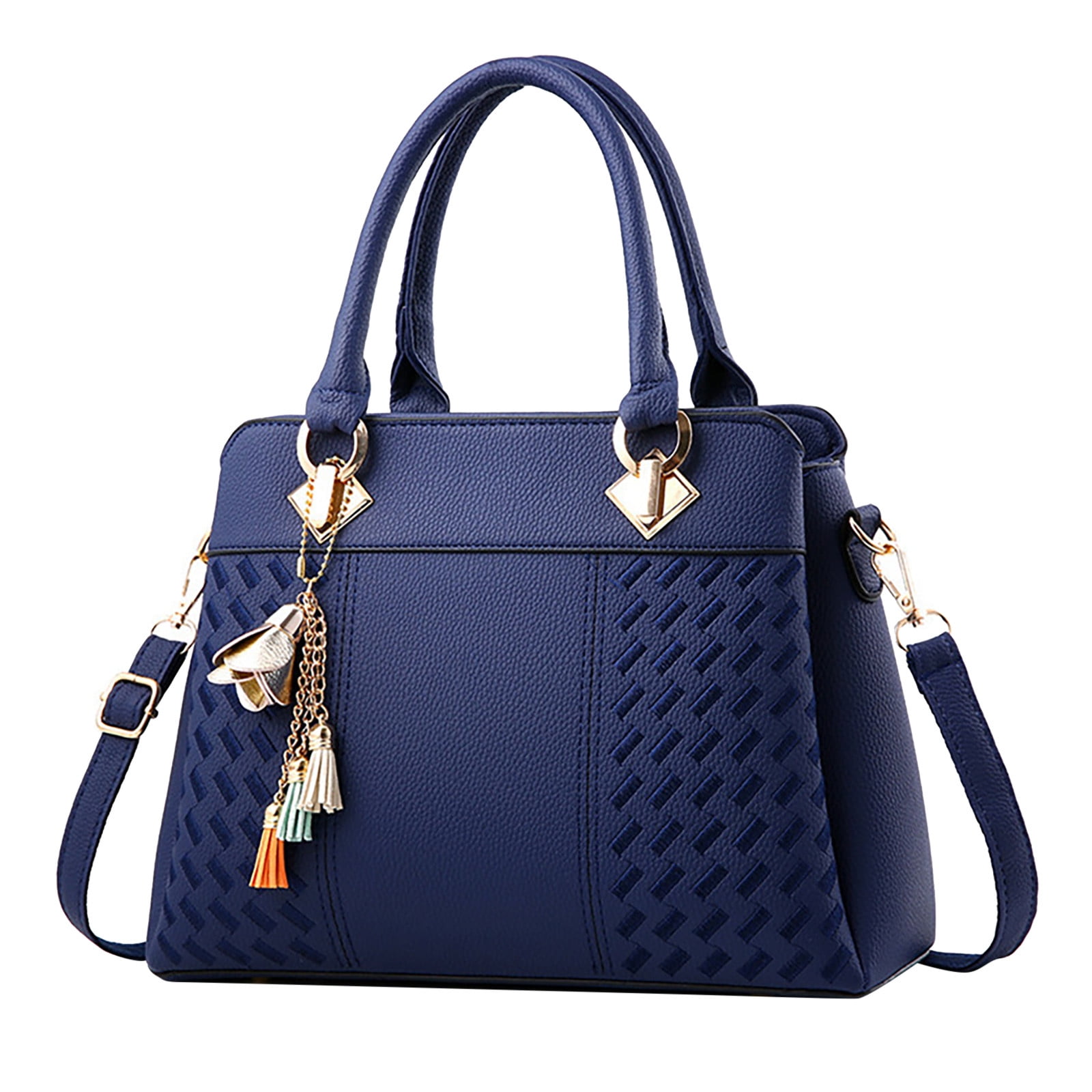 Amazon.com: Marengo Genuine Leather Tote Bag for Woman Shoulder Bag Satchel  Handbag Purchse Set Black : Clothing, Shoes & Jewelry