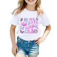 thumbnail image 1 of WOYY 100 Days of School Shirt for Kids Girls Child Short Sleeved T-Shirt Soft Graphic Tee, 1 of 3