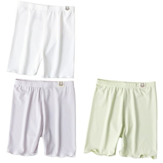 WOYY 3-Pack Girls Underwear Shorts Lightweight Stretch Liner Shorts Underpants, Sizes 2-12