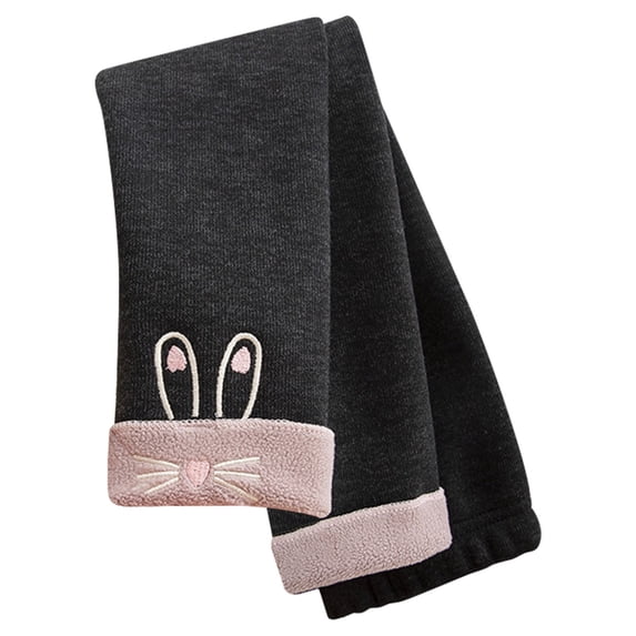 WOYY Baby Girls Thermal Leggings Winter Cute Bunny Stretch Tights, Sizes 18-24 Months