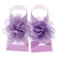 thumbnail image 1 of WOYY Baby Solid Chiffon Flower Barefoot Sandals Toddler Feet Accessories, 1 of 2