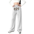thumbnail image 1 of WOYY Baggy Sweatpants for Girls Graphic High Waisted Straight Leg Jogger Pants, Sizes 15-16, 1 of 3
