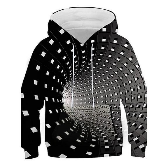 WOYY Big Boys Trendy Hoodie 3D Graphic Print Pullover Hooded Sweatshirt, Sizes 7-8