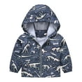 thumbnail image 1 of WOYY Big Boy's Windbreaker Cartoon Prints Lightweight Coat Hooded Jacket, Sizes 3-12, 1 of 3