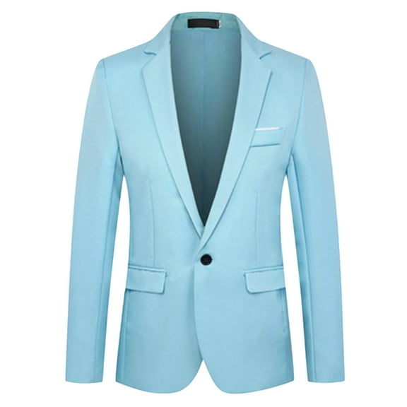 WOYY Big Boys Blazer Solid Lapel Long Sleeve Suit Jacket Button Cardigan Tailcoat