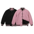 thumbnail image 1 of WOYY Big Boys Bomber Jacket Winter Thicken Warm Coat Button Down Outerwear, 1 of 9