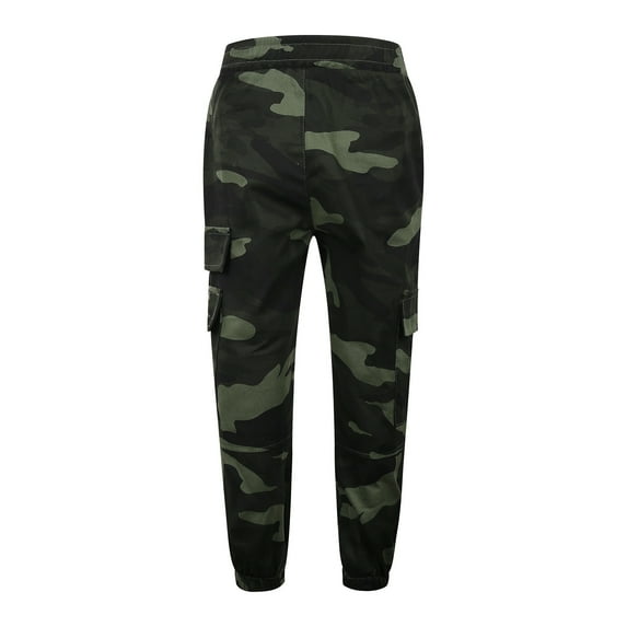 WOYY Big Boys Cargo Pants Camouflage Loose Sweatpants Trousers for Sports Activewear