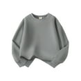 thumbnail image 1 of WOYY Big Boys Casual Sweatshirt Solid Color Crewneck Sweatshirts for Kids, Sizes 3-13, 1 of 3