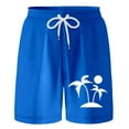 thumbnail image 1 of WOYY Big Boys Coconut Tree Print French Terry Shorts Pull-On Beach Shorts, Sizes 8-9Y, 1 of 8