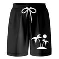 thumbnail image 1 of WOYY Big Boys Coconut Tree Print French Terry Shorts Pull-On Beach Shorts, Sizes 8-9Y, 1 of 8
