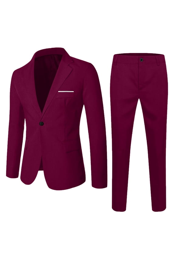 Big Boys Formal Suit Long Sleeve Blazer Pants Wedding Party Outfits, Sizes 12-13Y