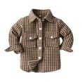 thumbnail image 1 of WOYY Big Boys Houndstooth Long Sleeve Shirt Fall Coat Casual Button Down Shirt Jacket, 1 of 3