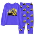 thumbnail image 1 of WOYY Big Boys' Outfit Set Excavator Print Long Sleeve Top Pants Kids Sleepwear, Sizes 7-8, 1 of 2