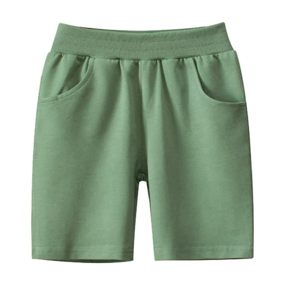 WOYY Big Boys Pull-On Solid Plain Shorts Casual Active Sport Shorts, Sizes 8-9Y