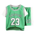 thumbnail image 1 of WOYY Big Boys Quick Drying Sports Outfits Basketball Tracksuit Short Sleeve T-Shirt Shorts Set, Sizes 13-14Y, 1 of 3