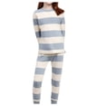 thumbnail image 1 of WOYY Big Boys Striped Outfits Long Sleeve Top Pants Soft Kids Sleepwear, Sizes 7-8, 1 of 3
