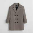 thumbnail image 1 of WOYY Big Boys Trench Coat Double Peacoat Fall Winter Outerwear Cardigan Coat, 1 of 7