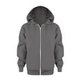 thumbnail image 1 of WOYY Big Boys Zip Up Hoodie Solid Color Casual Hooded Sweatshirt for Kids, Sizes 3-12, 1 of 6