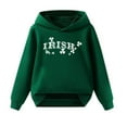 thumbnail image 1 of WOYY Big Girl St. Patrick's Day Hoodie Long-Sleeve Graphic Pullover Hoodies,Sizes 3-13, 1 of 2