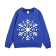 thumbnail image 1 of WOYY Big Girl's Casual Sweatshirt Fall Winter Snowflake Print Crew Neck Pullover Tops, 1 of 2