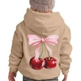 thumbnail image 1 of WOYY Big Girl's Graphic Hoodie Cute Cherry Print Soft Hooded Sweatshirt, Sizes 7-8, 1 of 4