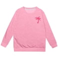 thumbnail image 1 of WOYY Big Girl's Sweatshirt Flower Print Casual Loose Sweatshirt Children's Pullover, 1 of 5