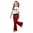 thumbnail image 1 of WOYY Big Girls 2 Piece Bow Print Short Sleeve T Shirt Pants Outfits, Sizes 9-10, 1 of 4
