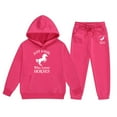 thumbnail image 1 of WOYY Big Girls 2 Piece Horse Graphic Hoodie Jogger Pants Outfits, Sizes 8-9, 1 of 3