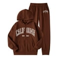 thumbnail image 1 of WOYY Big Girls 2 Piece Tracksuit California Printed Zip Up Hoodie Sweatpants Outfits, Sizes 9-10, 1 of 3