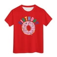 thumbnail image 1 of WOYY Big Girls Birthday Short Sleeve Graphic Tee Summer Crewneck T Shirt, Sizes 3-13, 1 of 3
