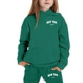 thumbnail image 1 of WOYY Big Girls Clothes Set New York Print Hoodie Sweatpants Outfits, Sizes 9-10, 1 of 5